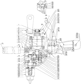 Page A Diagram and Parts List for Type 3 Black and Decker Electric Drill